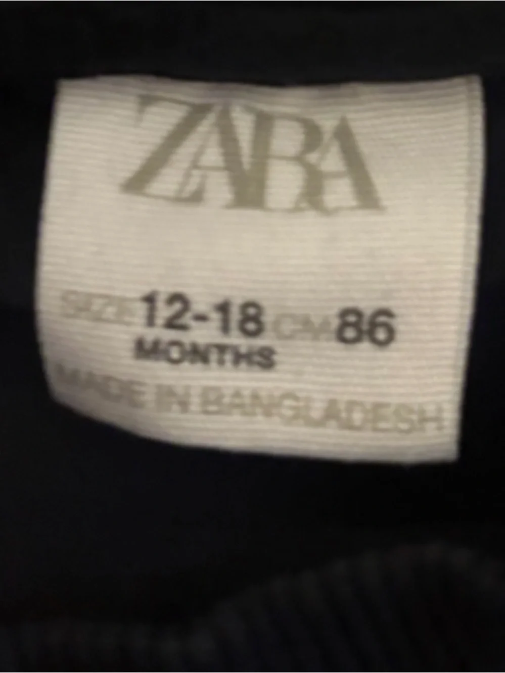 Zara Kids Black Long Sleeve Crew Top